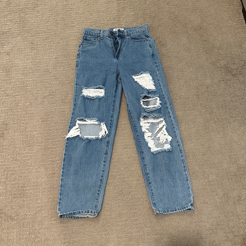 RSQ Women's Straight Leg Blue Jeans